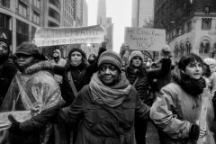CHICAGO, IL. Nov. 27, 2015 – Demonstrators chant “Hey hey! Ho ho! Rahm Emmanuel has got to go” during a protest march down Chicago’s Magnificent Mile. The Black Friday protest was sparked off in response to the shooting death of Laquan McDonald by a Chicago Police office back in 2014.