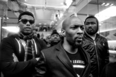 CHICAGO, IL. Nov. 27, 2015 – The Reverend Jesse Jackson walks with demonstrators down Chicago’s Magnificent Mile during a Black Friday protest, which was held in response to the shooting death of Laquan McDonald the Chicago Police.