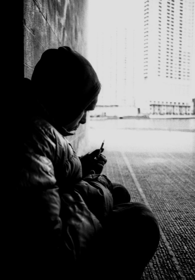Contemplating Addiction - John, Heroin Addict, Chicago 2014