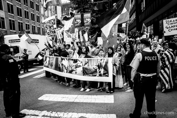 Palestinian Counter Rally to the Pro-Israel Rally Chicago, 2014