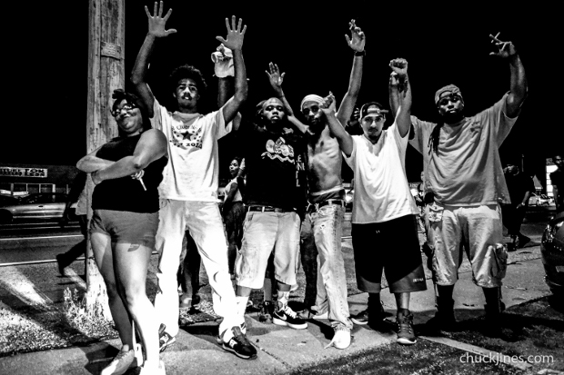 "Hands Up!"- -"Don't Shoot!"