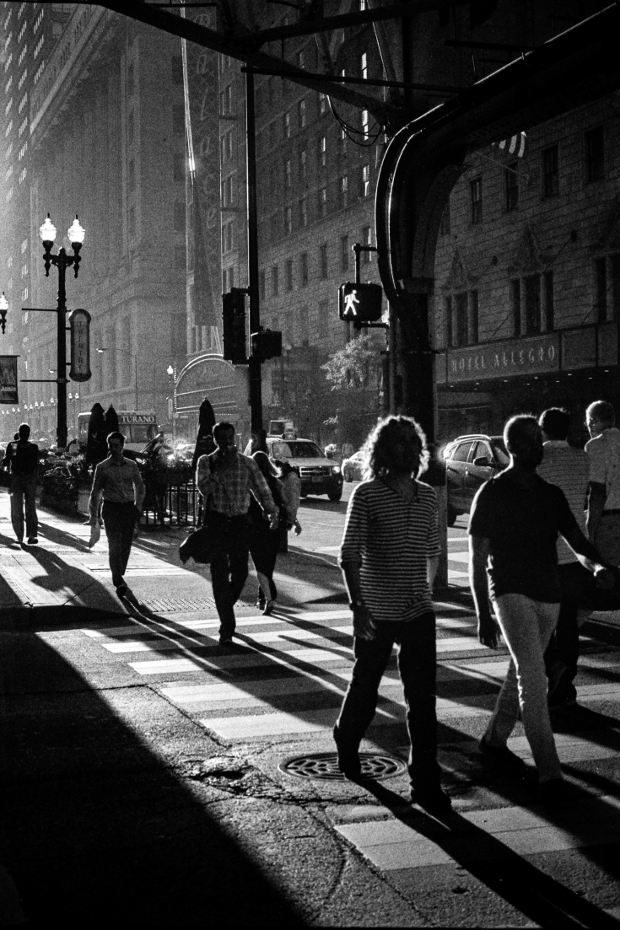 Late Summer Afternoon, Wells and Randolph, Chicago 2014b - Kentmere 400 EI 800, Nikon F2, 50mm, Stand Development