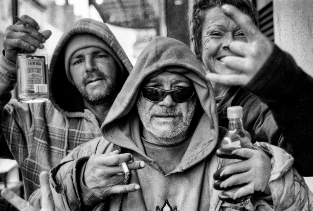 Students of Bourbon Street University - New Orleans, 2015 - Danny, His Dad Kermit, and Sidekick Sandy