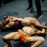 Derrick Wick attempts to lock-in an arm-bar on his opponent, Eddie Lopez, during TFC 135, Friday September 25, 2015.
