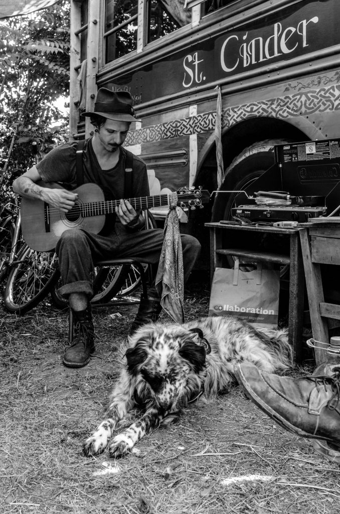 Jon Ratliff and Charlie the dog - Asheville, 2016